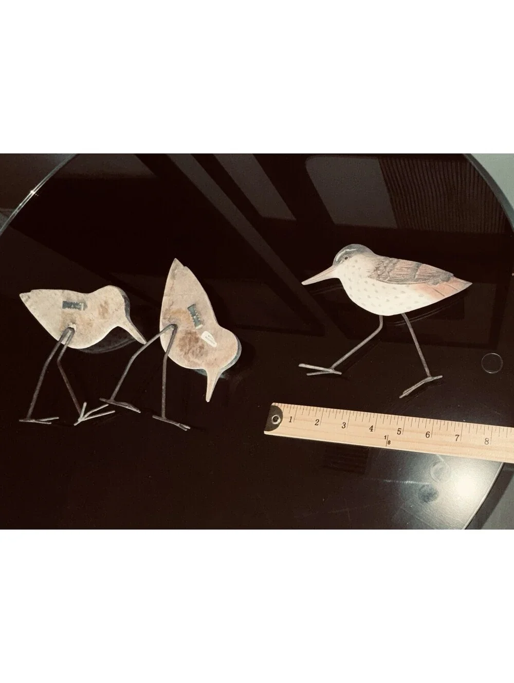 Coastal Shorebird Sandpiper Wood Metal Wall Decor Beach House Art Vintage Set 3